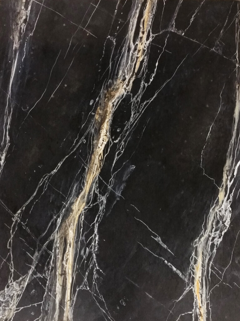 Contemporary Black & Gold Marble